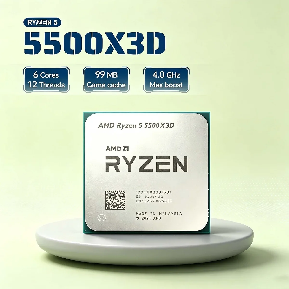 AMD Ryzen 7 7800X3D Processor R7 7800X3D 4.2GHz 8-Core 16-Thread AM5 Gaming CPU DDR5 Without Cooler