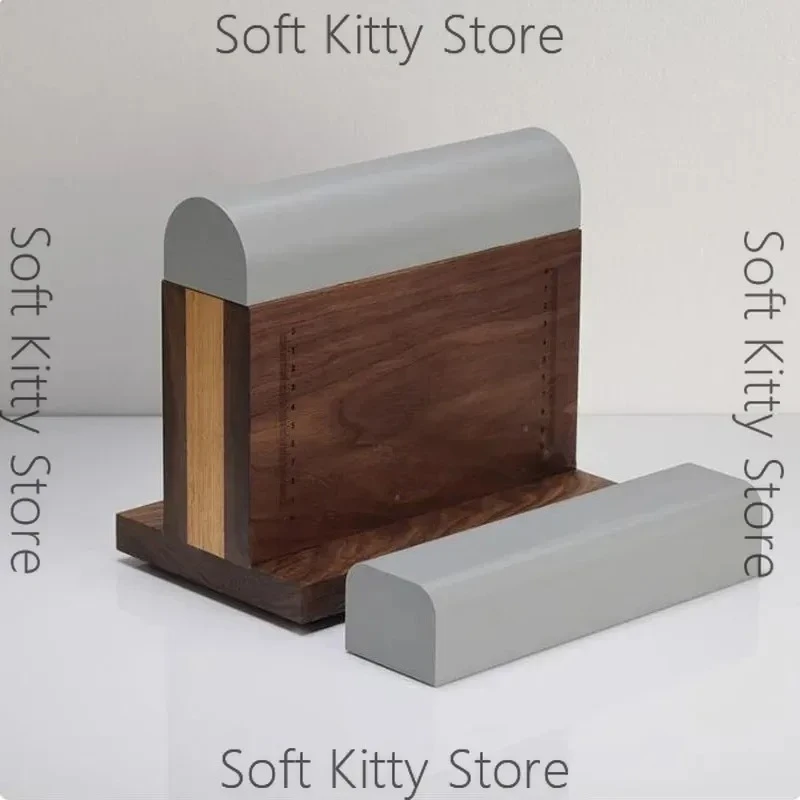 North American Black Walnut + Gray Wood + PLA bag cover-GEJI handmade leather craft bent edge mold