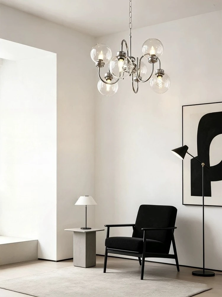 Italian medieval chandelier living room minimalist modern bedroom Bauhaus style retro glass dining room lighting fixtures