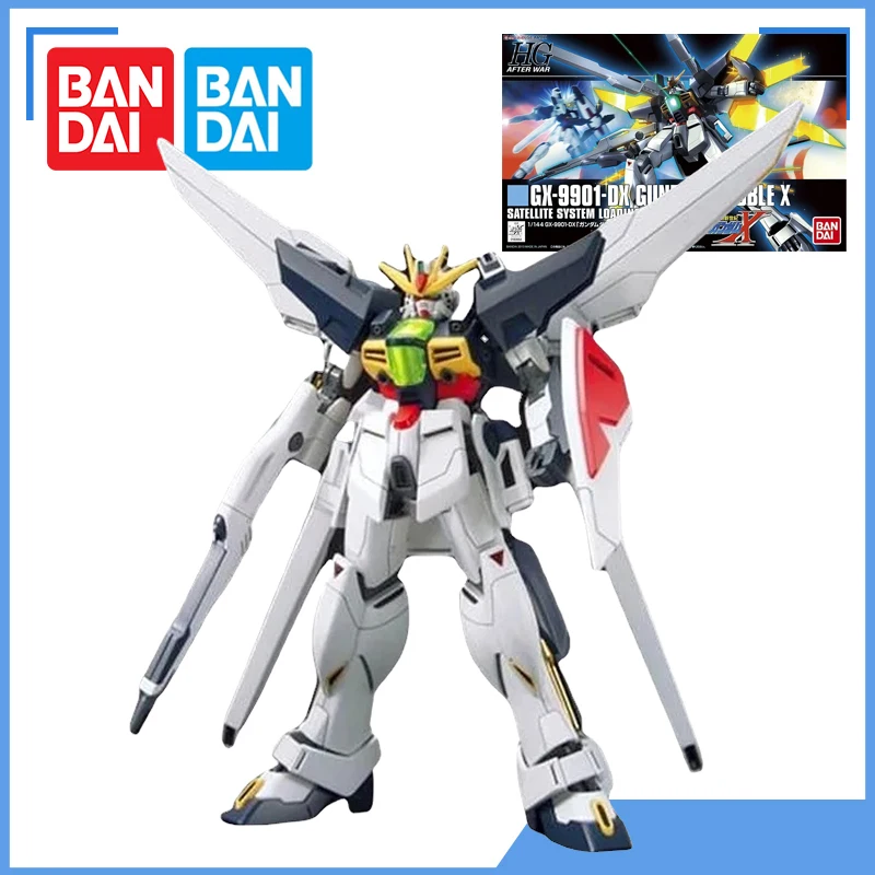 Bandai Gundam Model Kit Anime Figure HGAW 1/144 GX-9901-DX Gundam Double X Genuine Gunpla Action Toy Figure Toys for Children