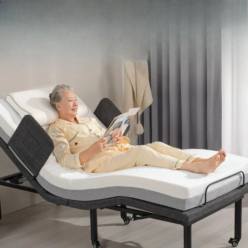 Home nursing home nursing bed Middle-aged and elderly  fabric lifting multi-function automatic  elderly care smart bed