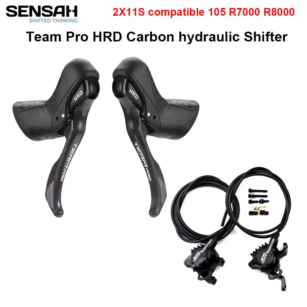 SENSAH 2X11S Team Pro HRD Carbon hydraulic Shifter compatible 105 R7000 R8000 5800 6800