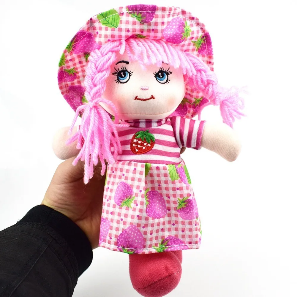 Lindas muñecas de trapo de 25cm, falda de fruta, sombrero, juguetes de peluche suaves, regalos de cumpleaños y Navidad para niñas de dibujos animados