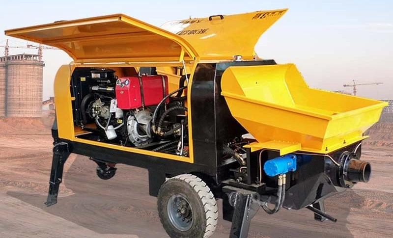 Engineering fine stone mortar pump, large aggregate construction column pump