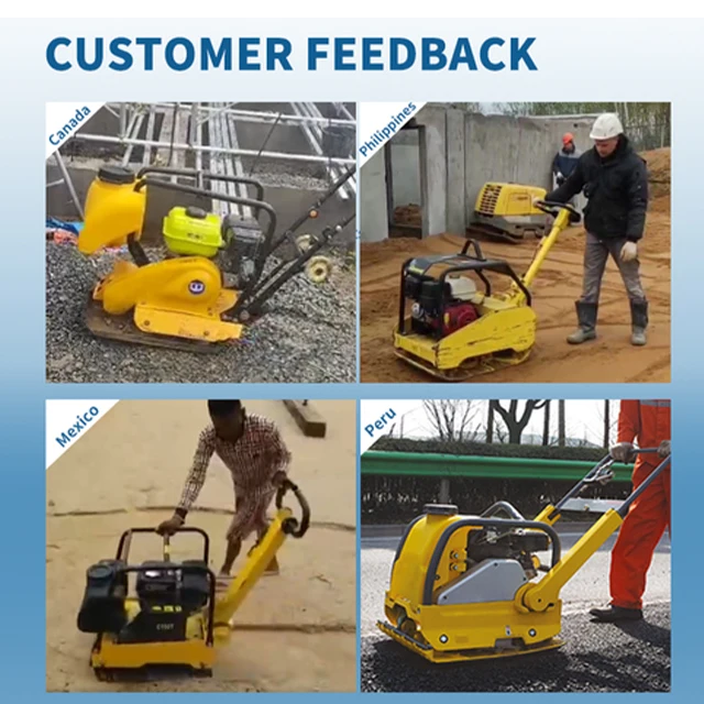Portable Plate Compactor  Engine Hydraulic Driven Vibrating Plate Compactor for Export