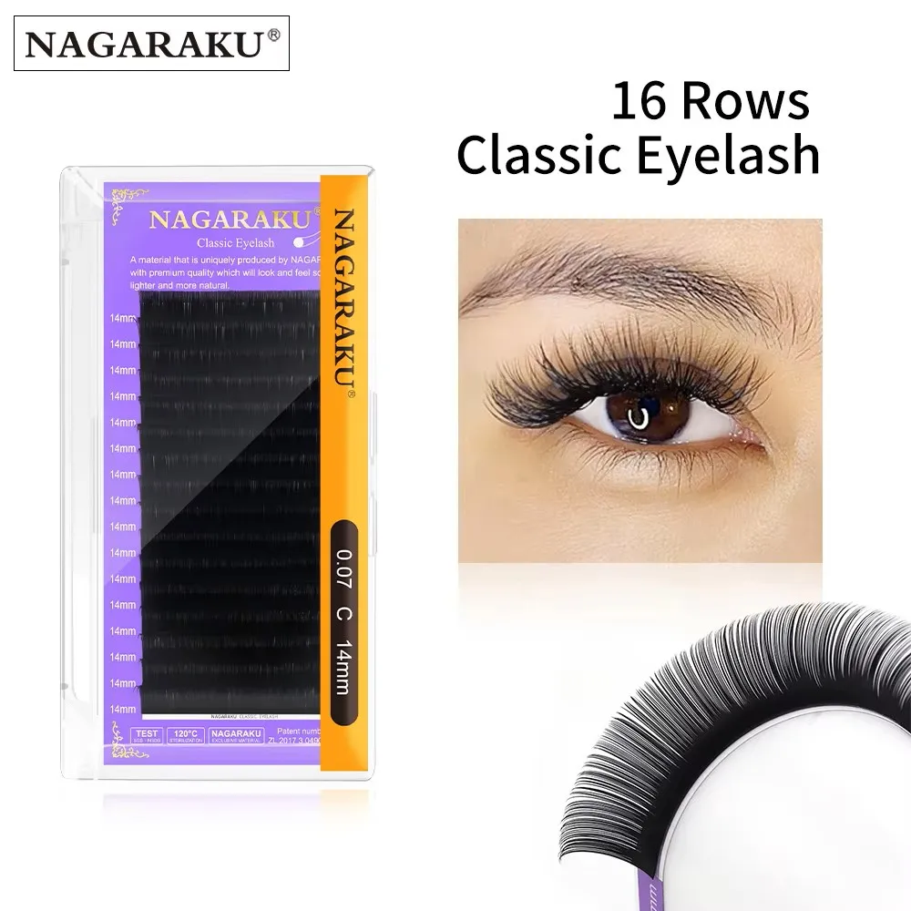 NAGARAKU Premium Faux Mink Individual Eyelash Extension Supplies Lashes Natural Soft Mink Eyelash Ma