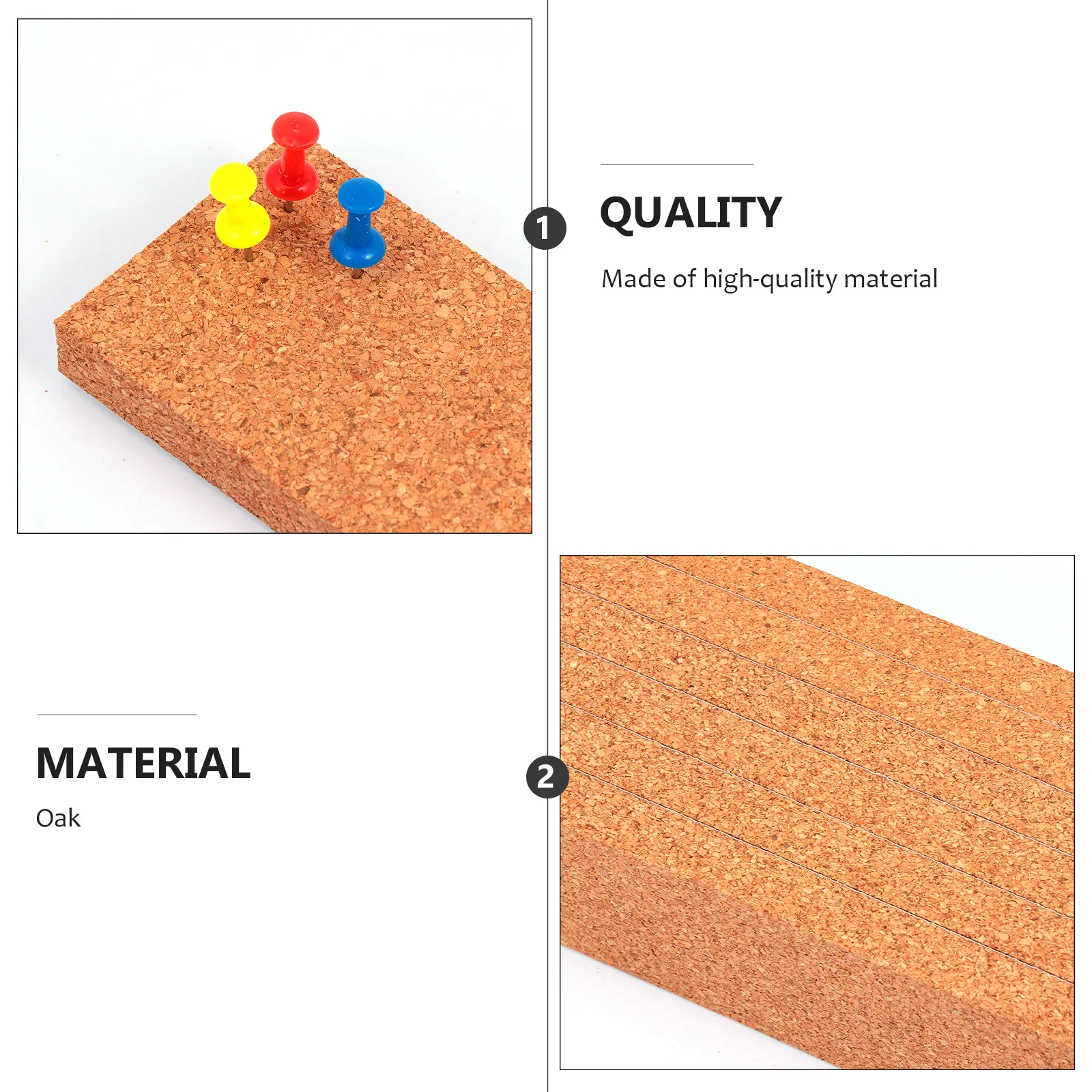 

Thick Cork Bulletin Board Strips Boards Announcement Decorate Natural Frameless