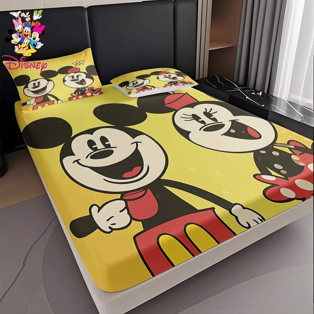 2/3 шт., набор простыней с улыбкой Микки и Минни Диснея, мягкая и машинная моющаяся ткань, праздничный подарок для семьи и друзей