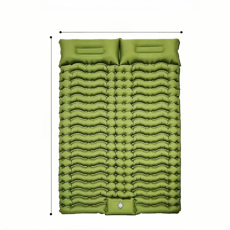 

Foot pump camping mattress, polyester polyester waterproof double layer foldable compact lightweight automatic inflation