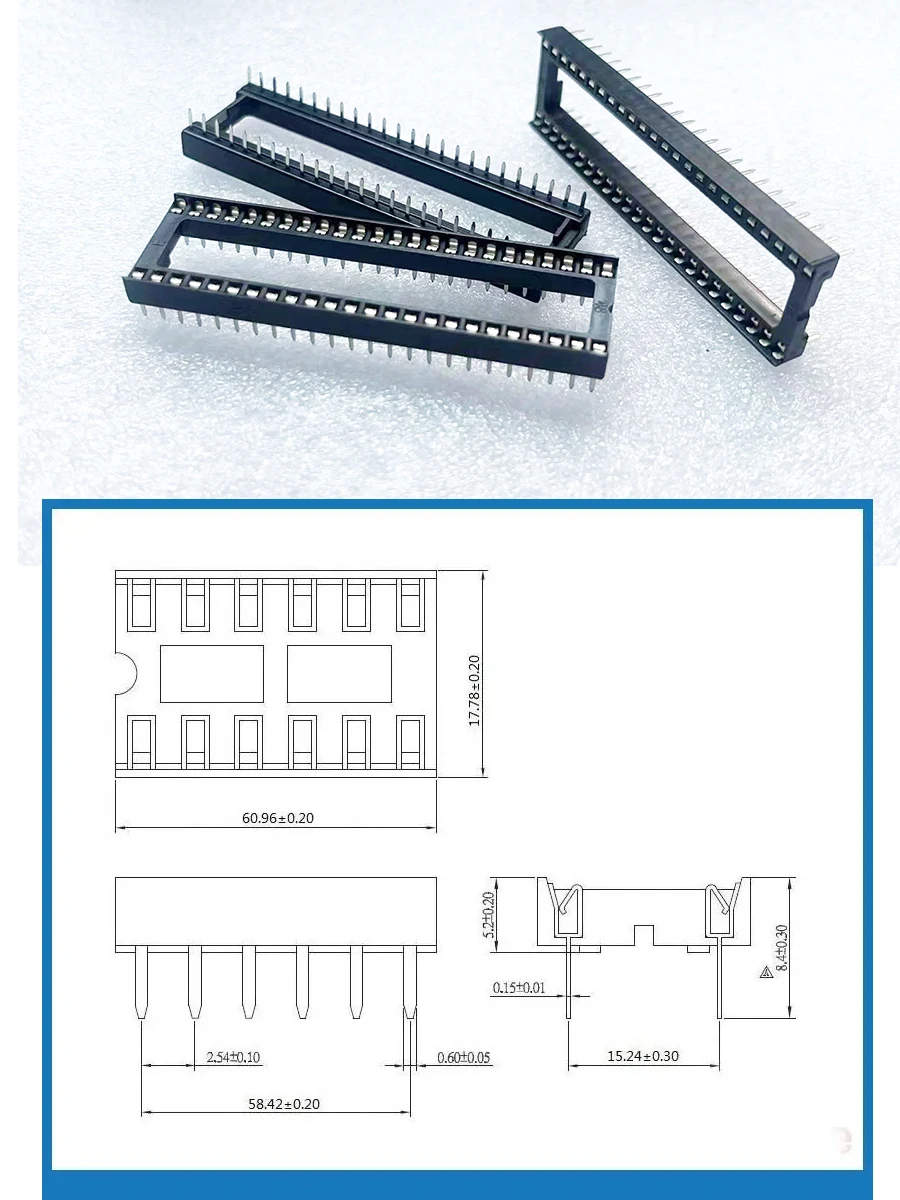 10PCS 48 pin IC Socket 2.54mm(.100