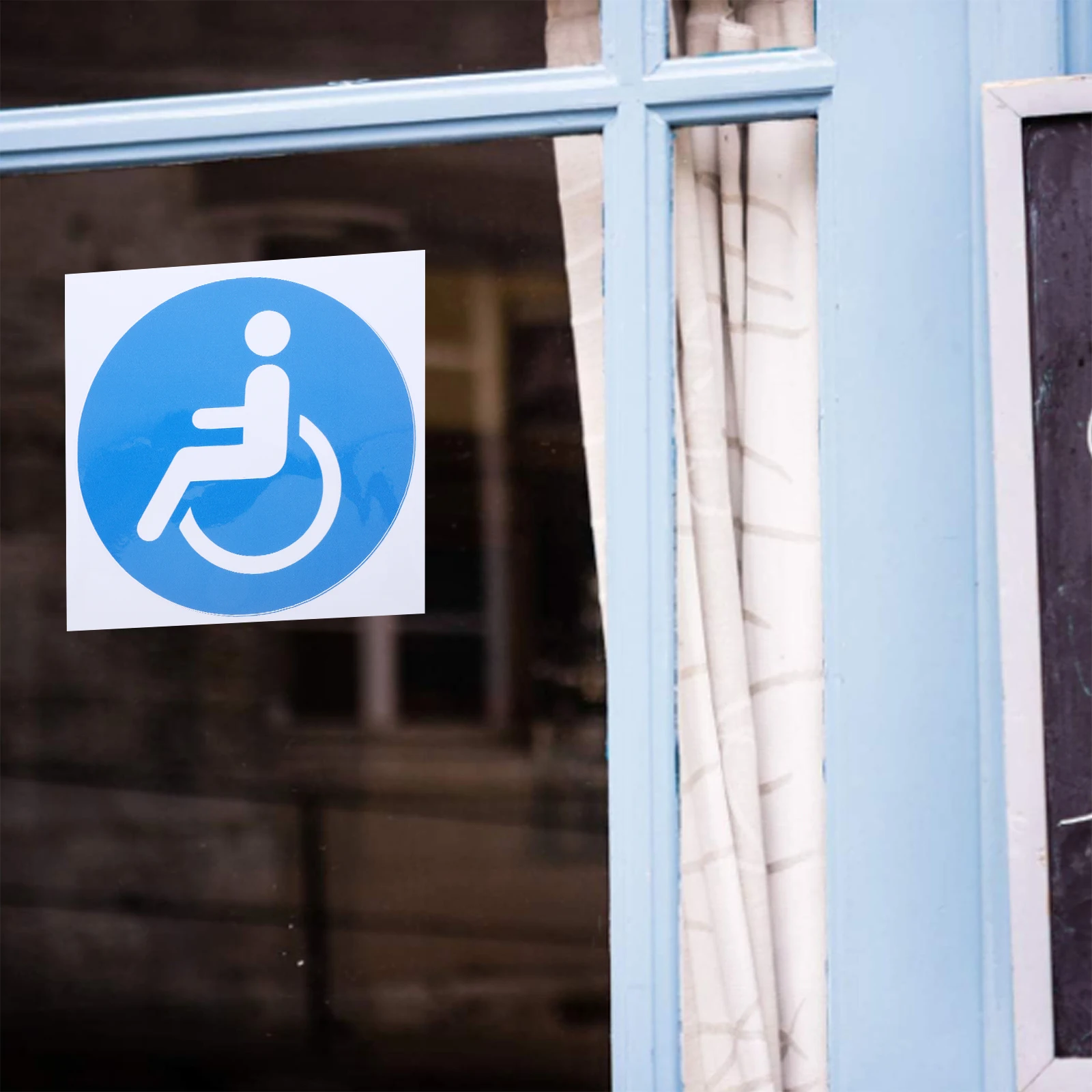 4 Pcs Left Wheelchair Logo Sticker Office Stickers Placard Pvc Adhesive Disabled