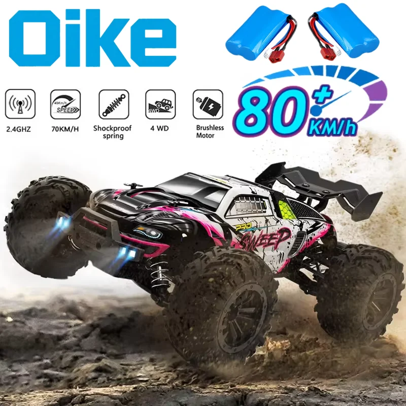 Oike 4WD 1:16 80KM/H Super Brushless 50KM/H Brushed RC Auto 4x4 Offroad Ferngesteuertes Hochgeschwindigkeits-Drift-Rennwagen Buggy Spielzeug