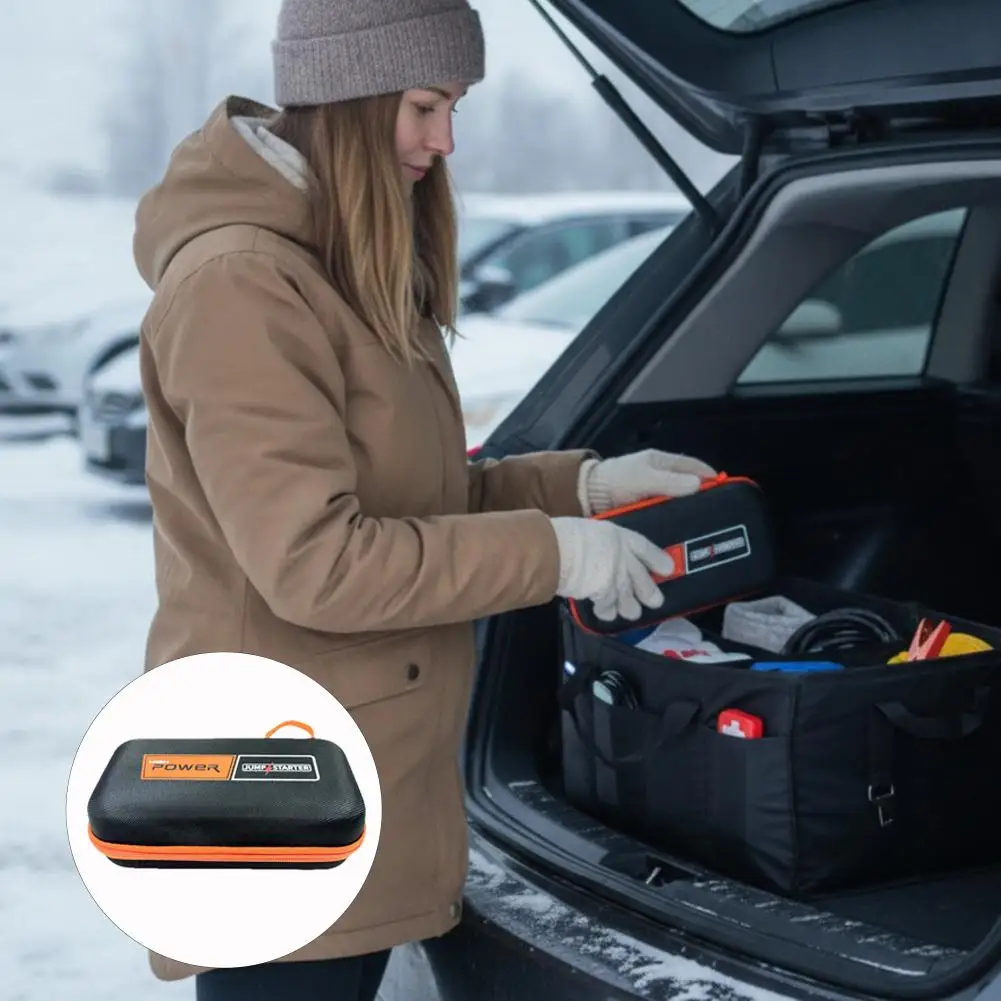 EVA-Aufbewahrungstasche für Auto-Notstromversorgungen und Starthilfegeräte, stoßfeste UltraSafe-Aufbewahrungstasche 21×11×7CM – Detail 6