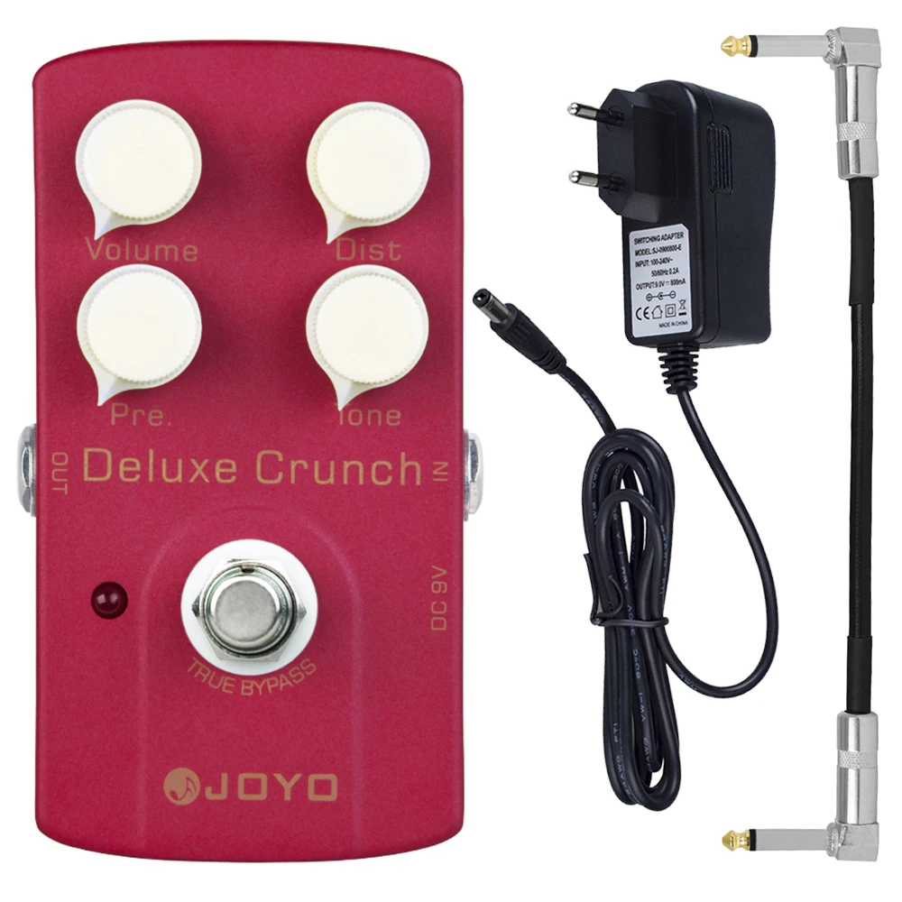 JOYO Guitar Effect Pedal JF-39 DELUXE CRUNCH Distortion Effect British Tone Crunch Distortion Guitar Pedal with 4 Adjust Knobs