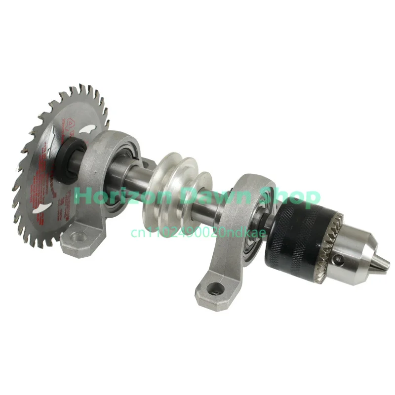 Woodworking Cutting Machine Spindle Bearing Seat & Drill Chuck Set DIY Grinding Lathe Punching Tool