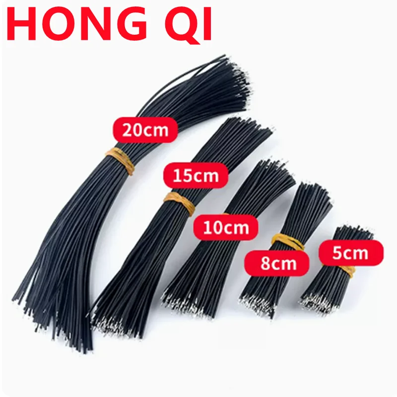 100PCS 1007 Double Head Tinned Wire 24AWG Wire Electronic Wire Connection wire red and black jumper 8cm10cm15cm20cm