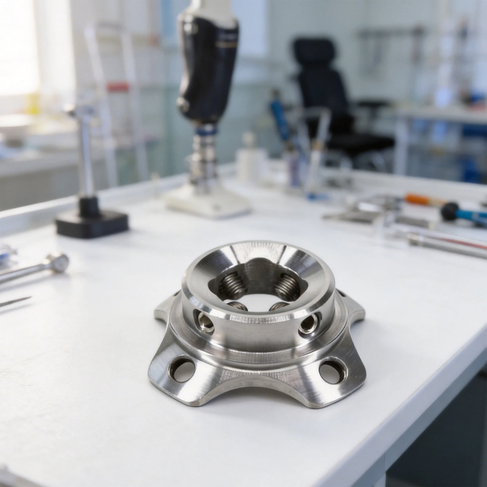 Pediatric Quadrupedal Connection Plate Prosthetic Vaginal Plate Lightweight Stainless Steel Adapter Plate Pediatric Lower Limb