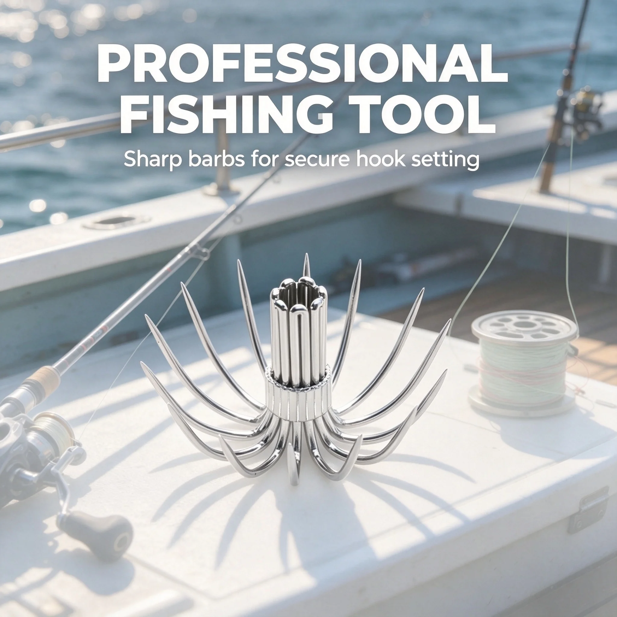 Fishing Boat Anchor - 100 PCS Heavy-Duty Curved Multi-Prong Stainless