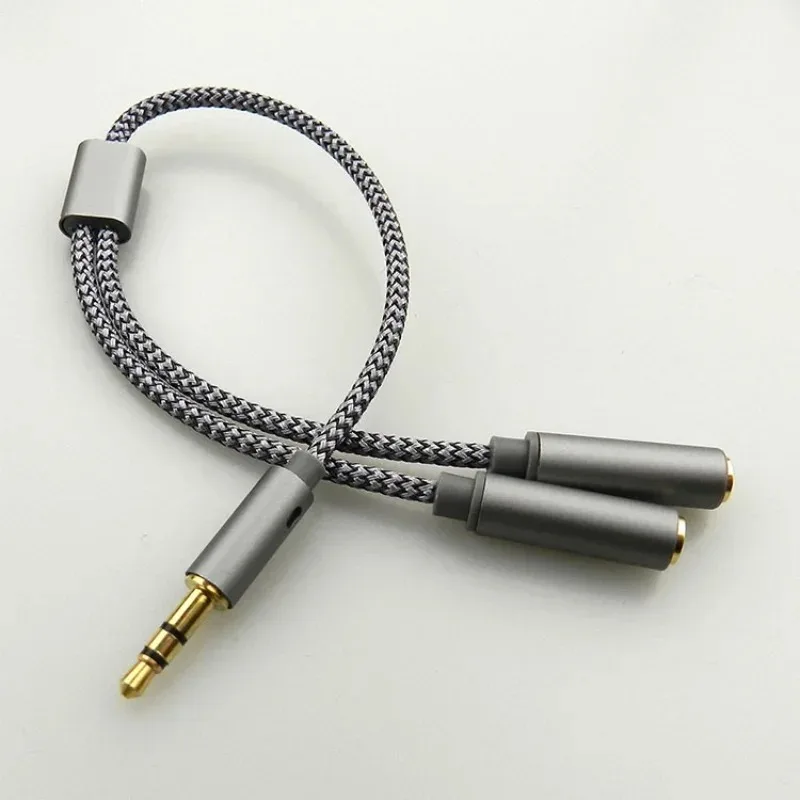 Headset Adapter Headphone Mic Y Splitter Cable 3.5mm  Audio Male to 2 Female For Earphone Extense Mobile Audio Adapter Splitter