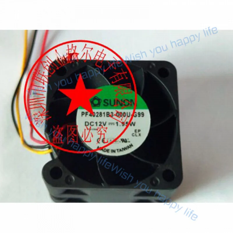 L... SUNON PF40281B3-000U-G99 DC12V 1.95W 4028 3-wire cooling fan