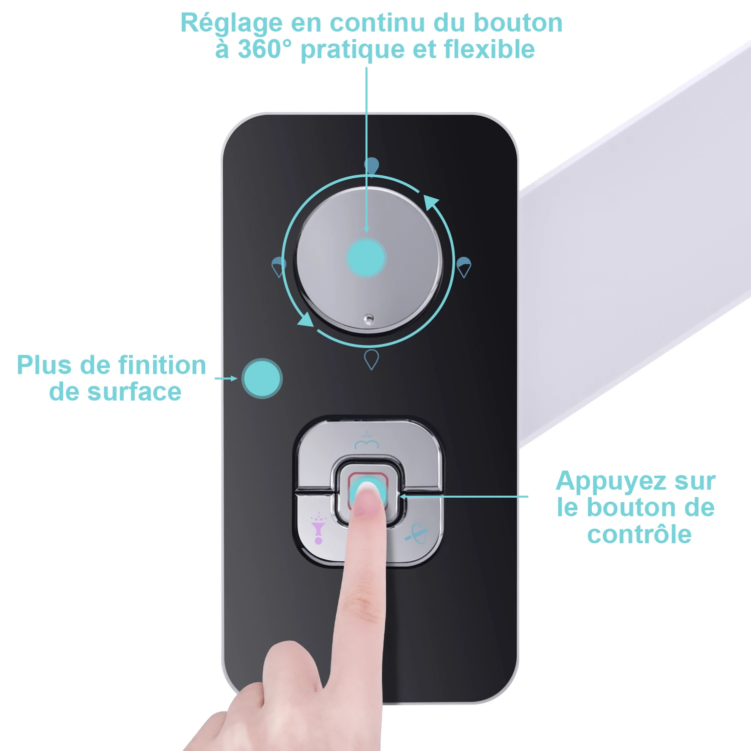 Końcówki do deska klozetowa bidetu ultracienkie, nieelektryczne, samoczyszczące podwójne dysze czołowe i tylne mycie zimnej wody higieny osobistej