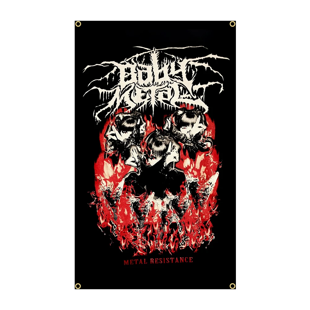 Babymetal Rock Band Flag 60x90cm 90x150cm Polyester Printed Band Wallpaper Banner for Decor Outdoor Home Room Tapestry