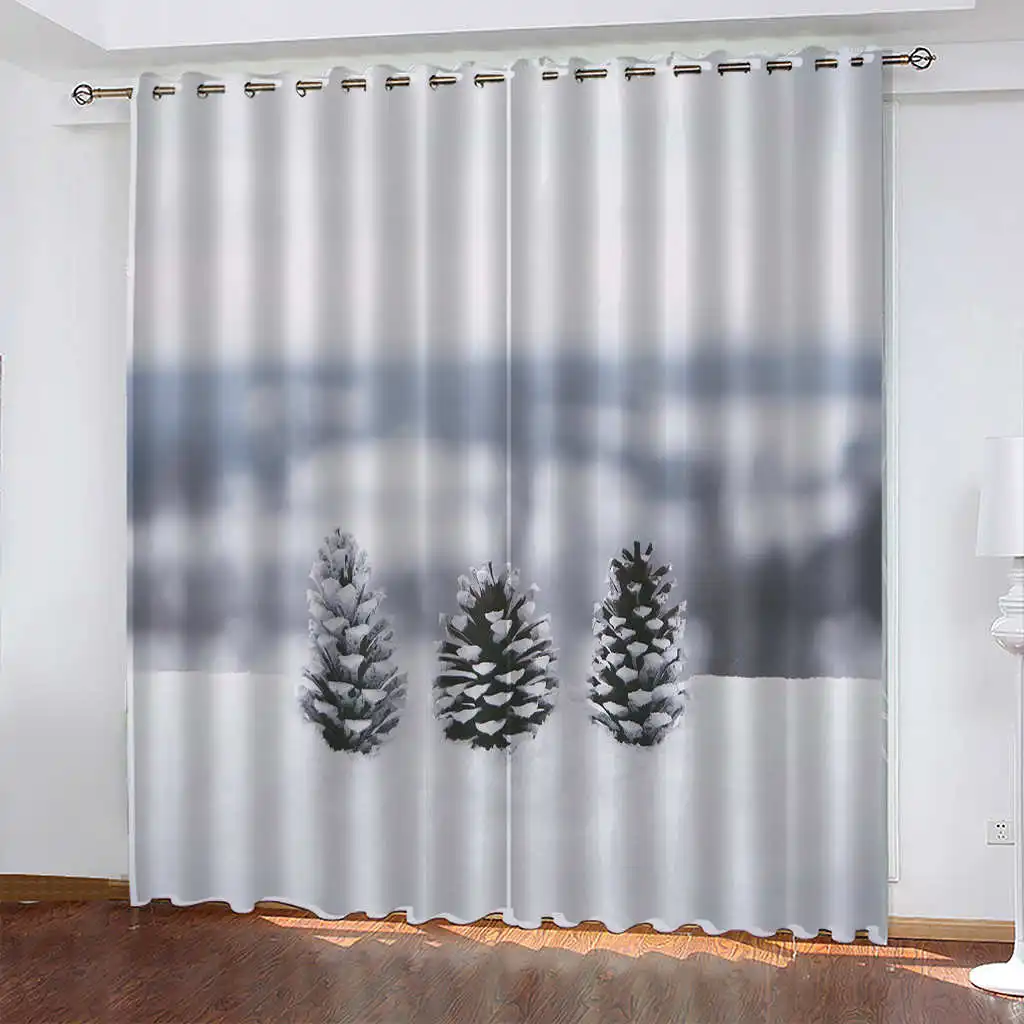 

Snow Mountain 3D Printing Curtains Beautiful Scenery Living Room Bedroom Kitchen Curtains Cortinas Para Dormitorio