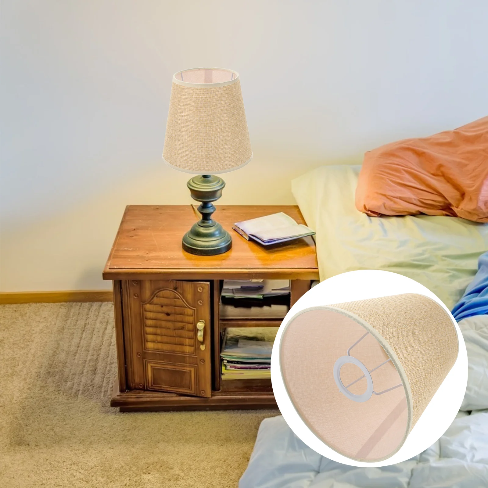 Elegant Linen Floor Light Fabric Shade Modern Replacement Modern Lampshade Lamps Shade For Desk Lamp Table Lamp Accessory