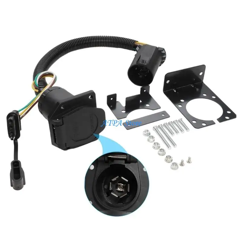 U13C Mountable 7-Way Trailer Socket Assembly for Travel Trailer Lines
