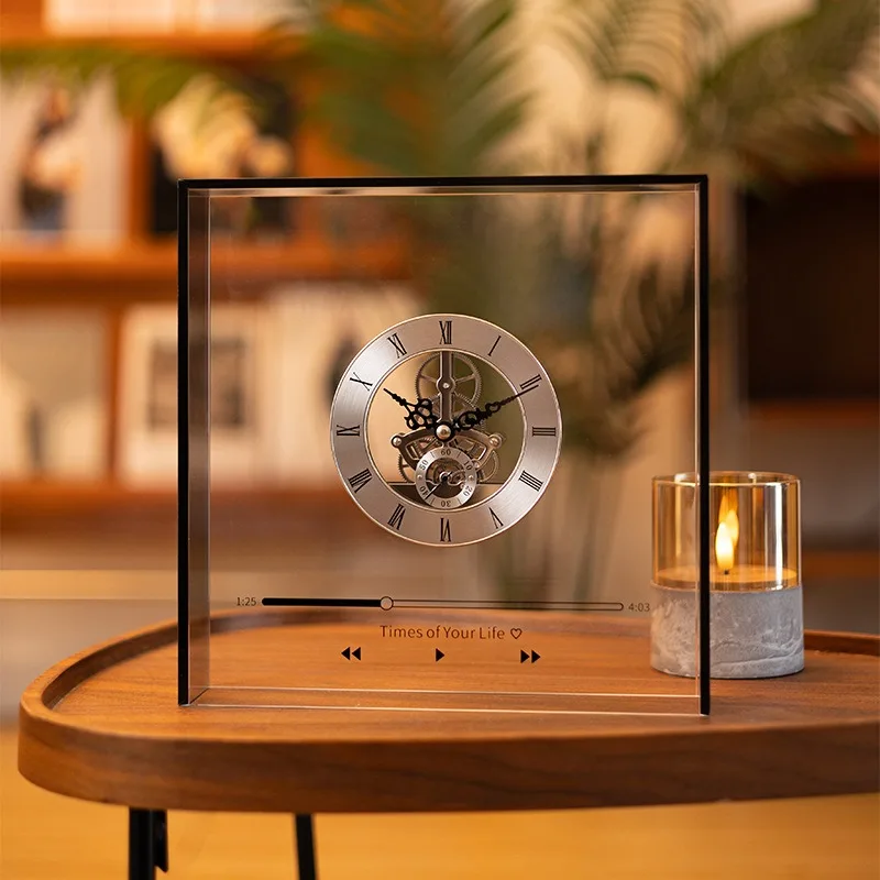 Modern Table Clock Minimalist Elegant Aesthetics Desk Clock Unique Stylish Watches Home Desktop Decorative Clocks Ornaments