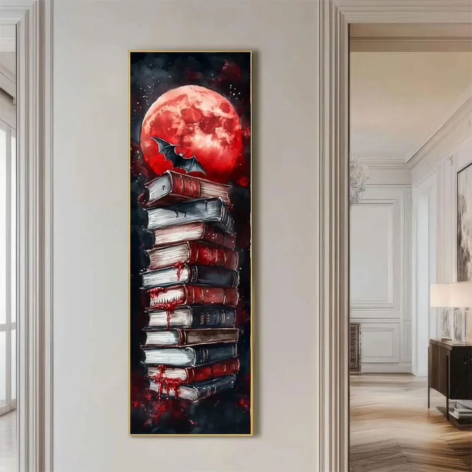 

Halloween Night Bat Full Moon Gothic Style 5D Diamond Painting New 2025 Diamond Art Embroidery Cross Stitch Kits Hallowen Decor
