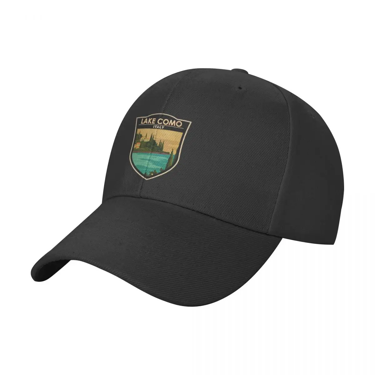 

Lake Como Italy Travel Badge Baseball Cap Sports Cap Trucker Cap Big Size Hat Mens Women's