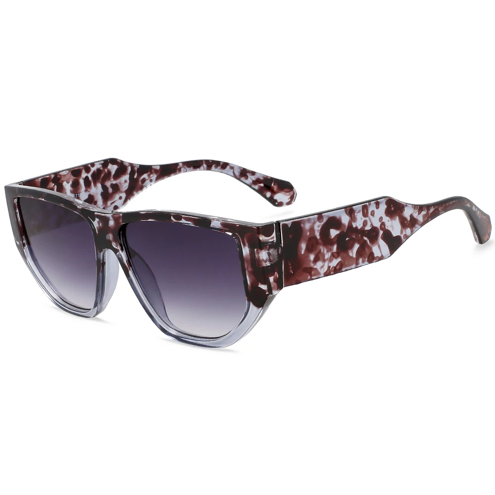 55702 neue Übergroße Sonnenbrille der Frauen Platz Breiten Bein Retro Marke Designer Reise Floral Mensun Gläser Männer Uv400