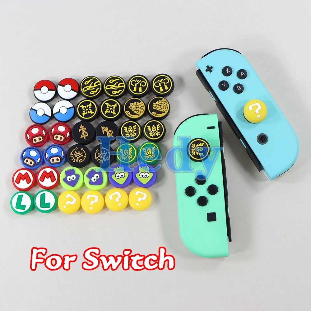 100PCS Theme Thumb Stick Grip Cap Joystick Soft Protective Cover for Nintendo Switch NS Lite Joy-con Controller Thumbstick Case