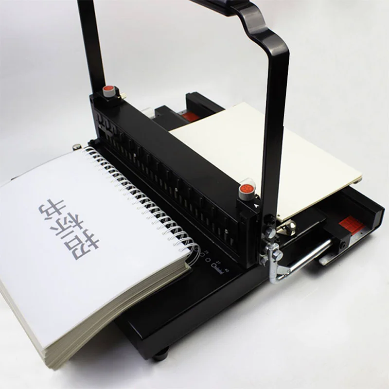 Manual Heavy-Duty Wire-O Binder, A4 Hole Punch, Desk Calendar/Forms/Document Binder, 34-Hole Double-Coil Binder