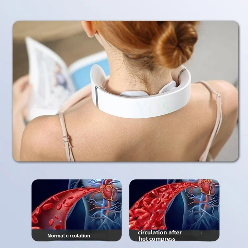 Cervical Massager Protable Mini Neck Shoulder Massager Deep Massage with Adjustable Neck Massager for Neck Relaxation Onigiri