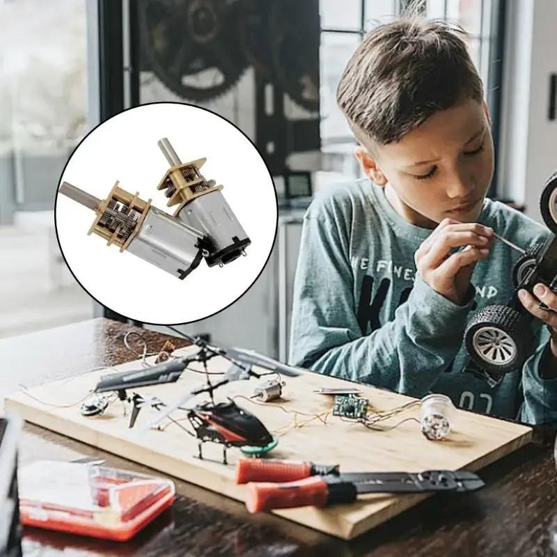 Động cơ 6V/12V 100RPM tốc độ chậm đáng tin cậy dành cho những người đam mê DIY và người máy quy mô nhỏ 15UB