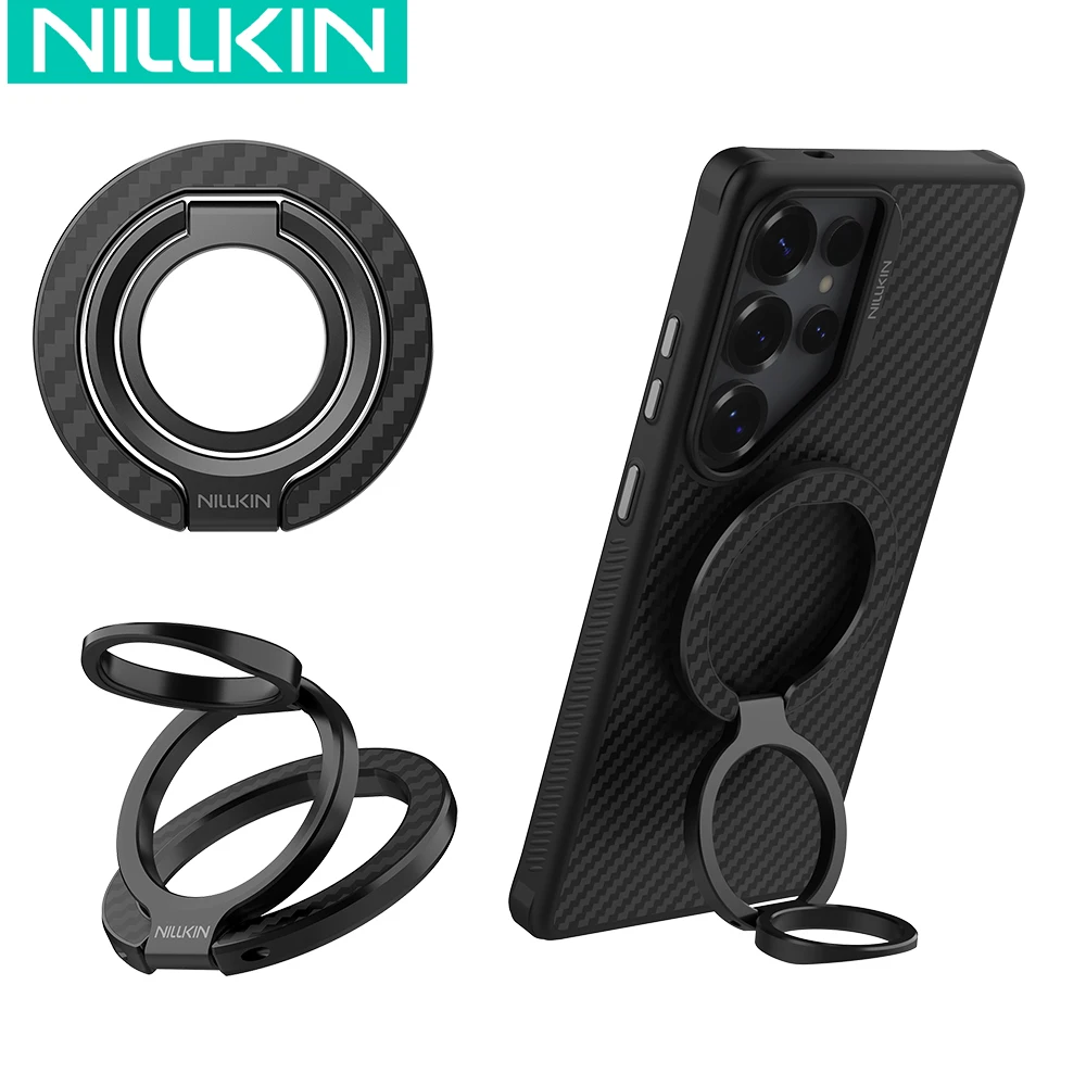 

NILLKIN FiberSnap Магнитная кольцевая подставка Подставка для телефона Samsung Подходит для iPhone и других многоугольных настольных подставок для мобильных телефонов