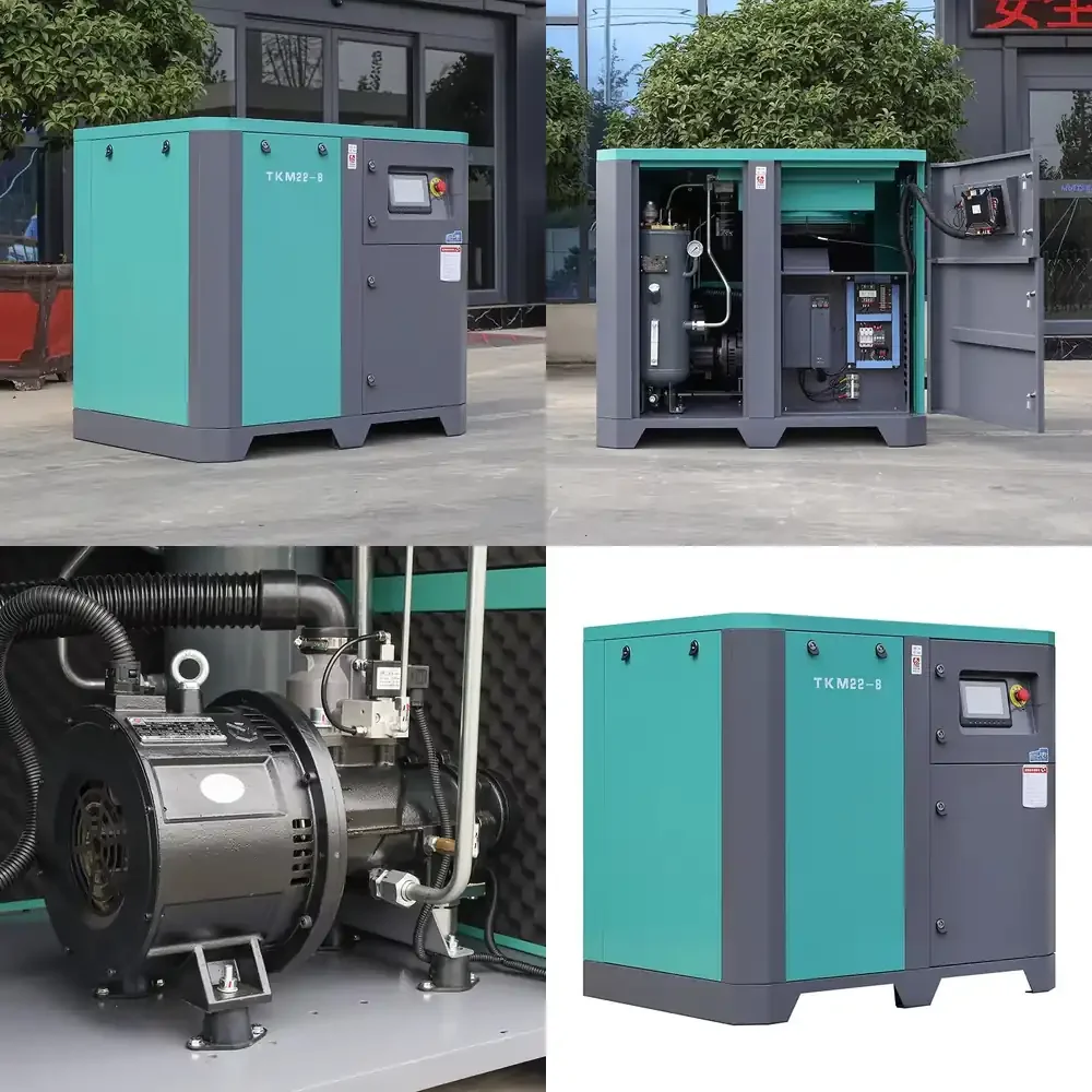 

Screw Air Compressor for Industrial Use Lubricated Air Cooled AC Powered Stationary Compressor for Factory Workshop HVAC