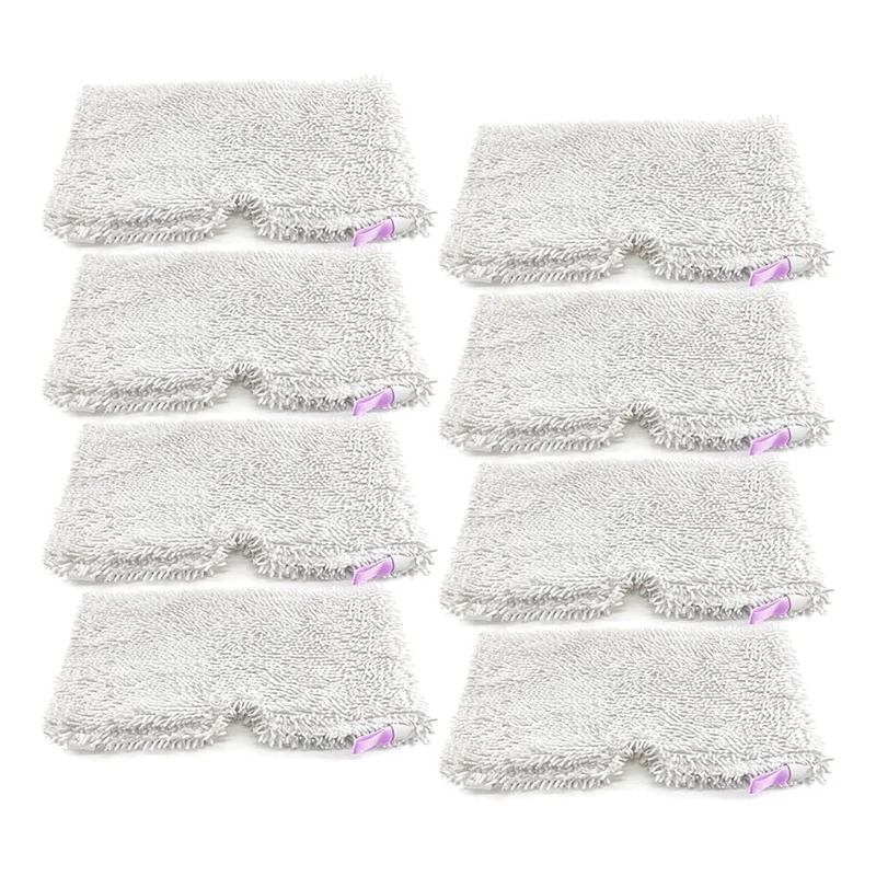8PCS Replacement Accessories Parts Steam Mop Pads For Shark S3501S3901 S3550 S3601 Series Steam Pocket Mop Pads Machine Washable