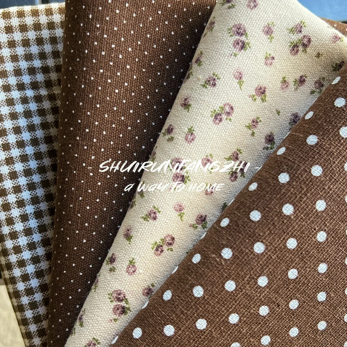 اليدوية DIY الأزهار نسيج القطن الكتان مفرش المائدة تنورة قميص النمط الفني نصف طول المخدة المواد الملابس التبعي