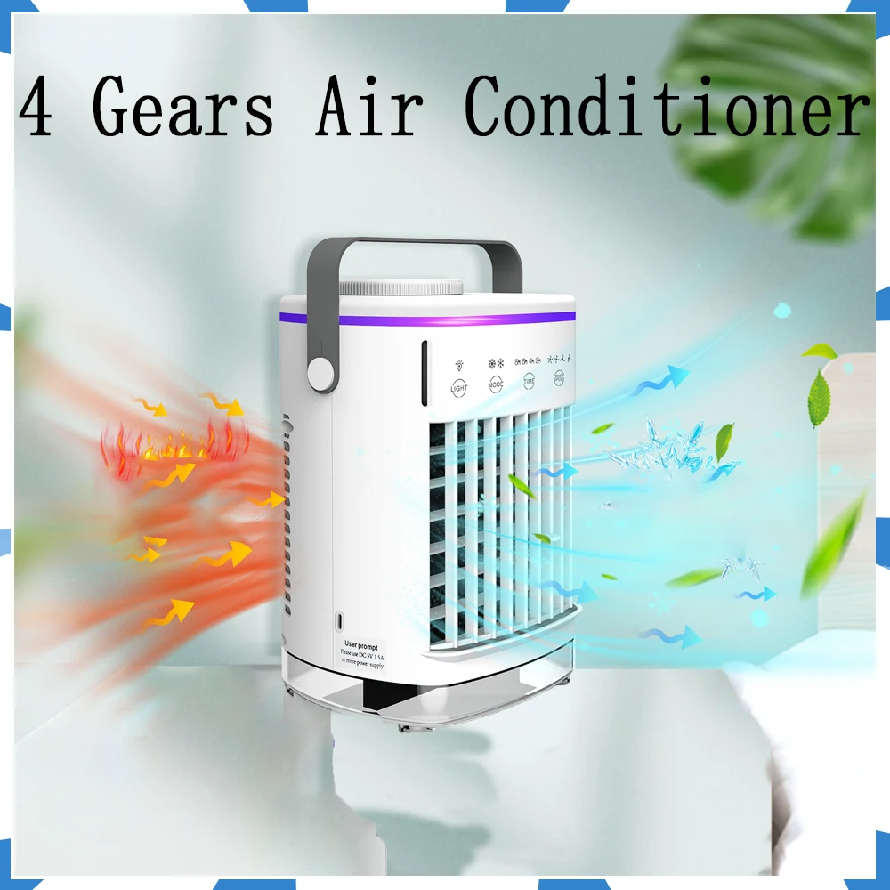 

Portable Air Conditioner Home Use Mini Air Cooler Water Cooling Fan USB Desktop Air Humidifier Purifier For Room Office Travel