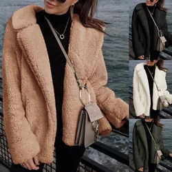 Fall/winter Women's Faux Fur Coat Fluffy Teddy Jacket Jacket  Long-Sleeved Jacket Refused Short Jacket Women