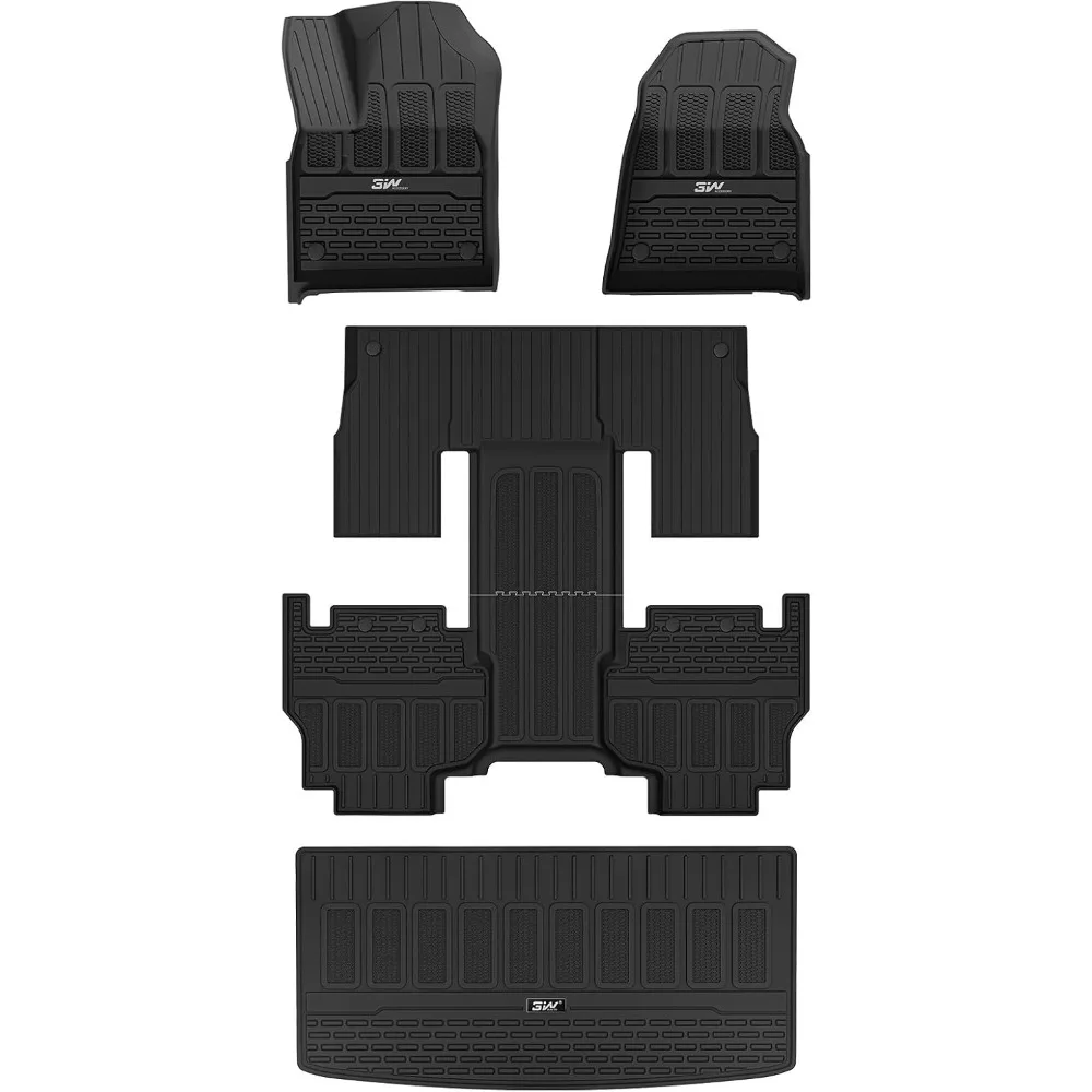 

US Floor Mats&Cargo Liner Fit for Jeep Grand Wagoneer (Non L) 2022-2024 7seat All-Weather TPE Floor Liner for 1-3
