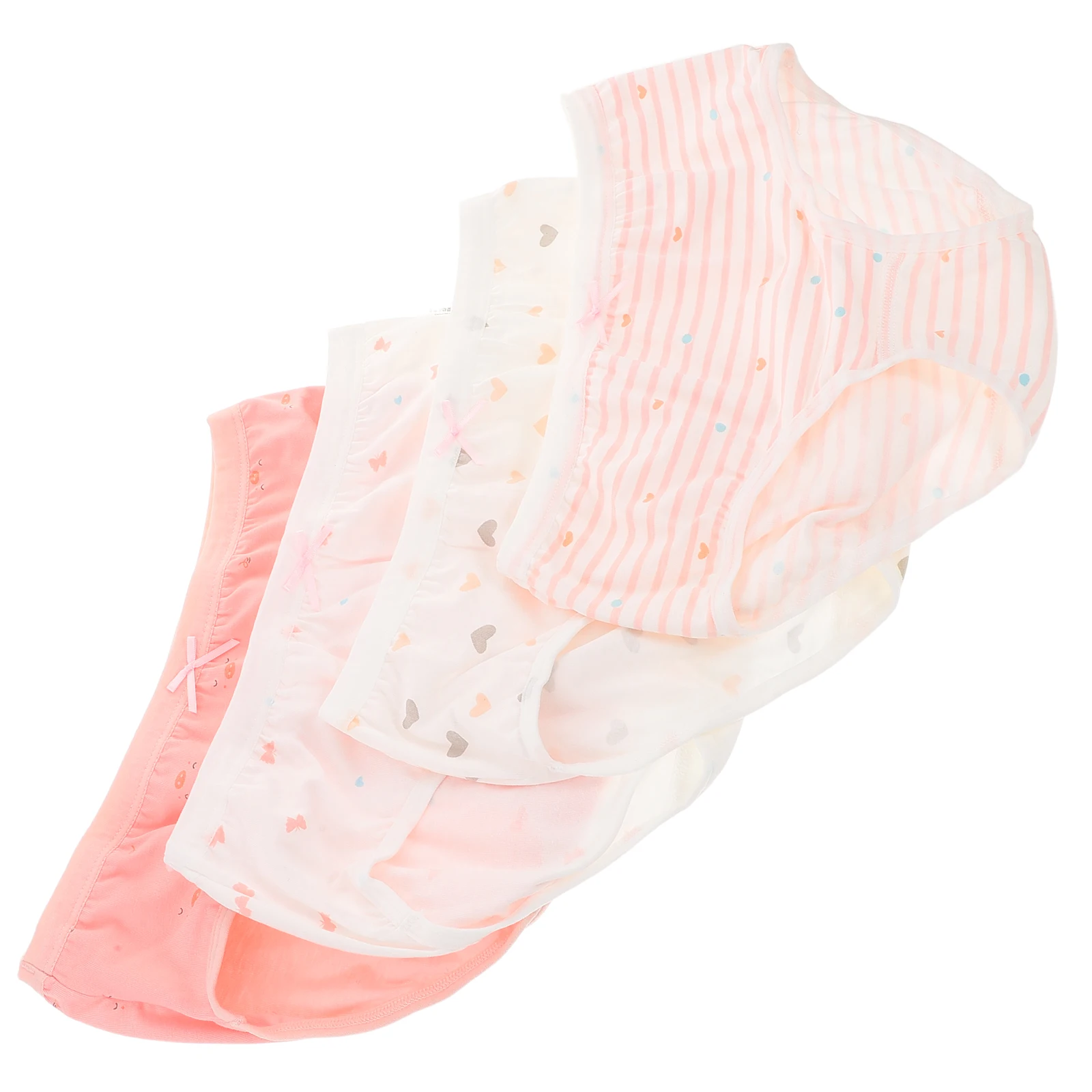 

4pcs Girls' Cotton Underwear Soft Baby Little Kids' Panties Sensitive Skin Comfortable Fit Cute Designs Elastic Waistband Easy