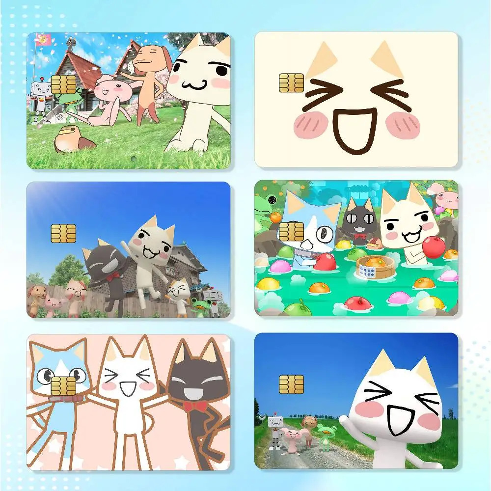 Inoue Toro Cute Cat Waterproof Card Stickers For Credit Cards Debit Cards And Transit Cards 4pcs