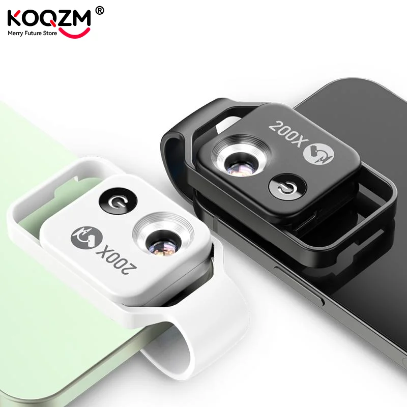 

200X Professional Phone Microscope Lens with Phone Clip for Plant Insect Hair Observation Jewelry Jade Appraisal For Smartphones