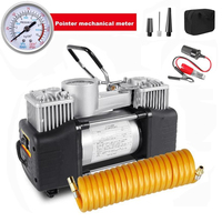 12V 150PSI Car fire Pump Dual Cylinder Electric Air Pump Heavy Duty Portable Metal Air Compressor Electric Car type Inflator