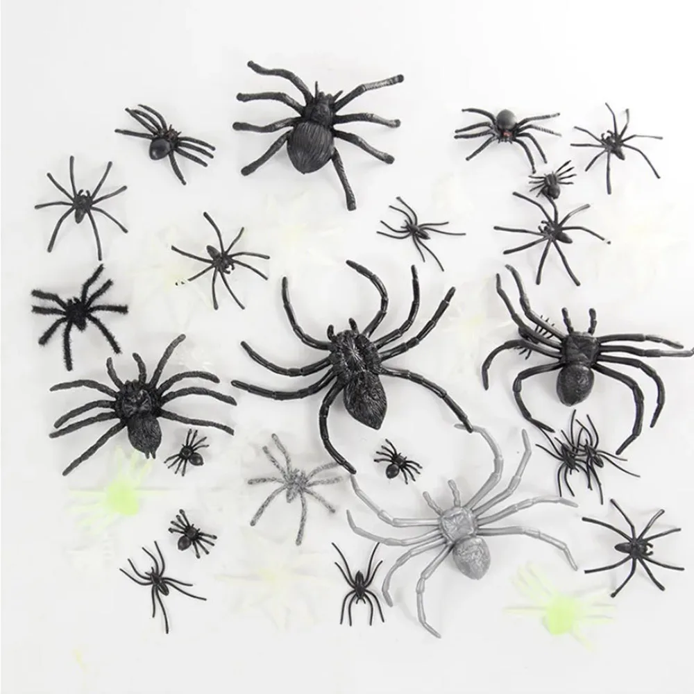 

36Pcs Halloween Scary Fake Insect Spider Kids Funny Toys for Halloween Party Fools'Day Decoration Haunted House Scary Props