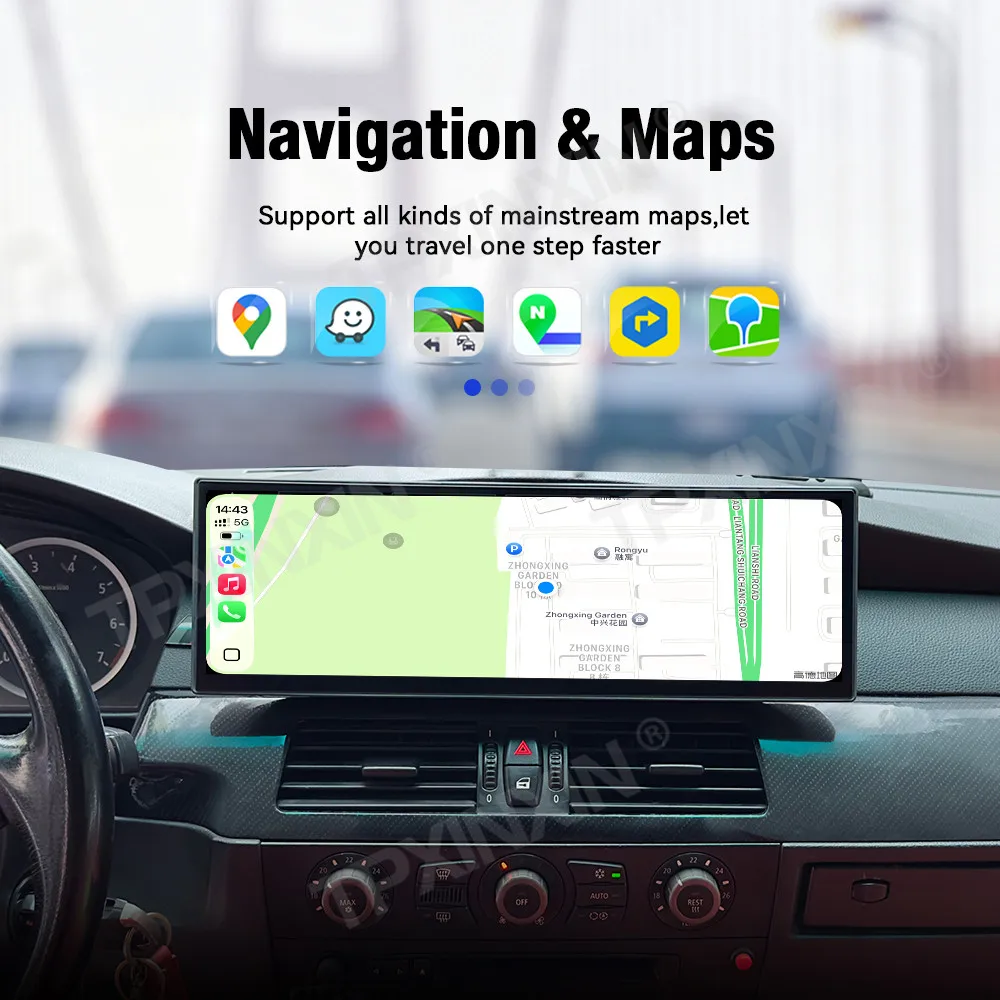 Linux 14.9 Inch Screen For BMW 5 Series E60 E61 2003-2010 Car Radio Multimedia Player Navigation GPS Stereo Android Auto Carplay view 5
